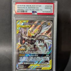 2019 Pokemon Black Star Promo SM168 Pikachu & Zekrom GX PSA 10