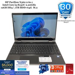 HP Pavilion X360 2-in-1 , Intel Core i3-8130U, 12GB, 1TB "H91372"