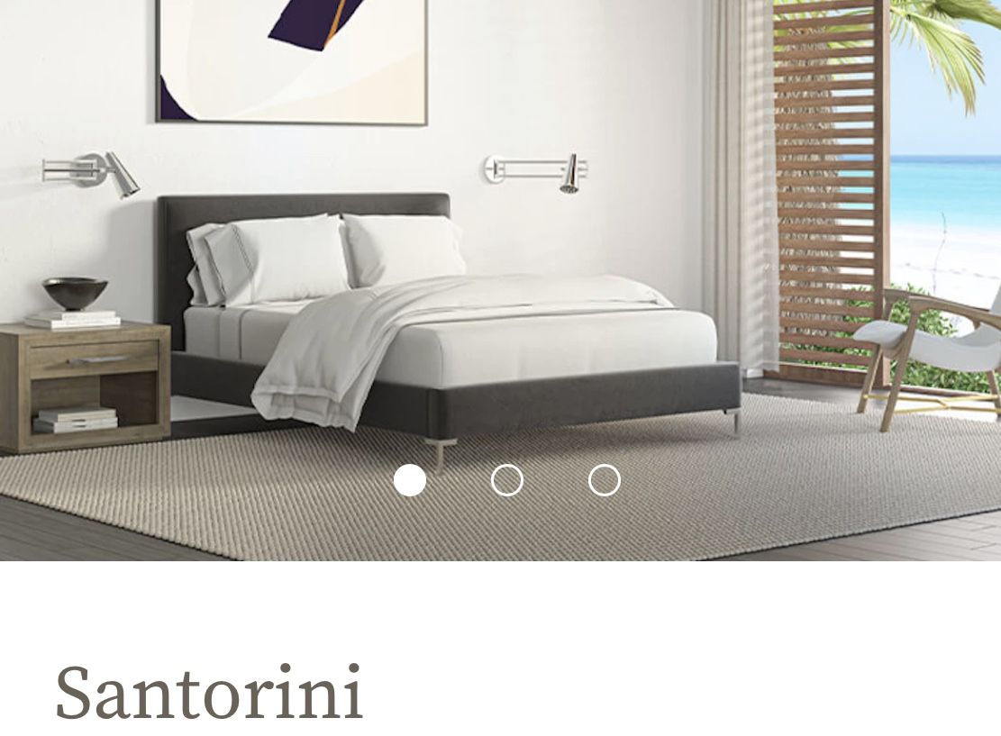 New King Size Platform Bed in a box . Santorini By Saatva