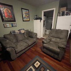 Loveseat and Recliner Set
