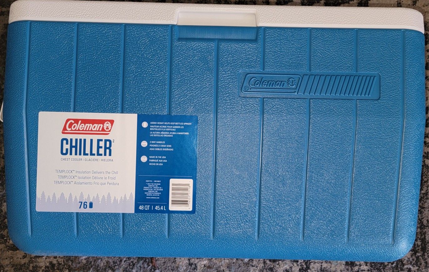 Coleman Chiller Cooler 48qt 45 Ltr New