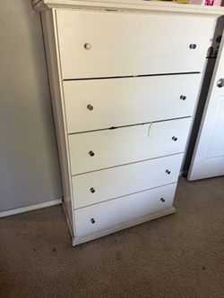 White Tall Dresser 