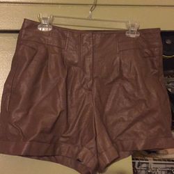 Leather shorts