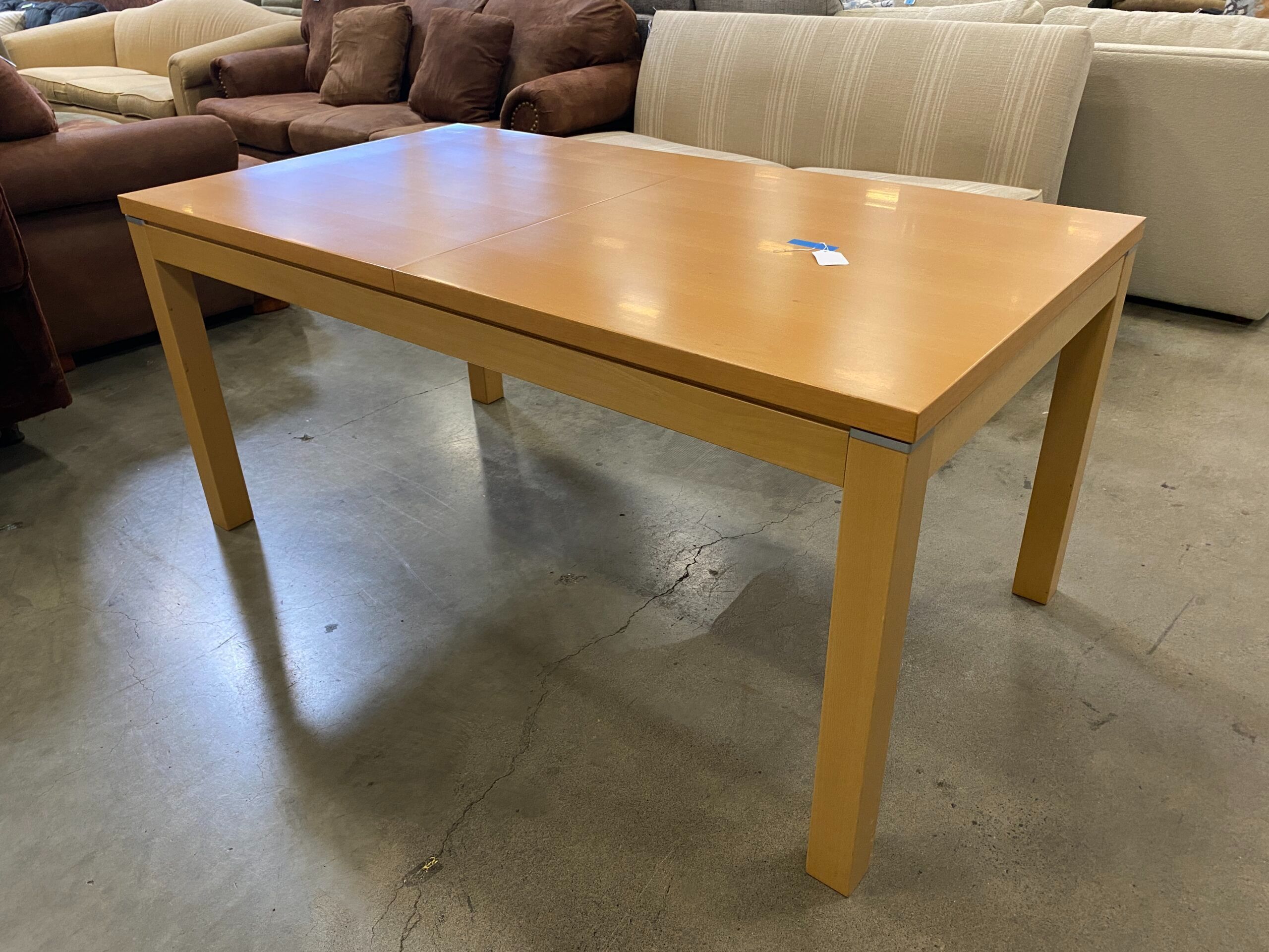 Maple Expandable Rectangle Dining Table with Two Leaves