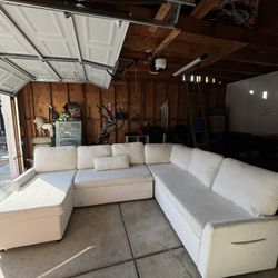 Large White Sofa 