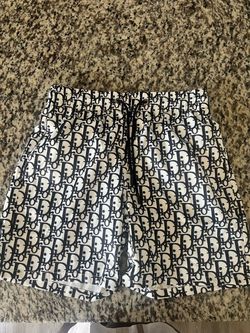 Oblique Motif Swim Shorts - Black & White