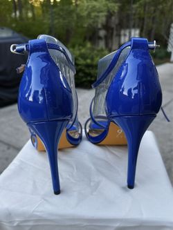 Electric blue stilettoes
