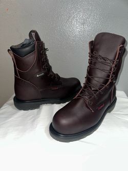 Red Wing 2412 Mens Leather Waterproof (Steel Toe) Boots Size 10