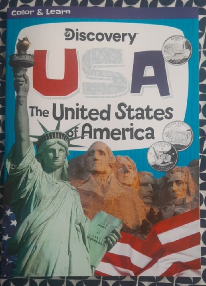 New Discovery USA Color And Learn Coloring And Activity Book