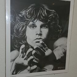 Vintage Jim Morrison Drawing Poster Art The Doors Rock Legend by Bradford J Salomon 1992 20×24