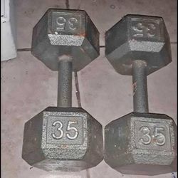 Pair Of 35 Lbs Dumbbells !! $130