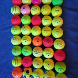 40 Assorted Colored Golf Balls