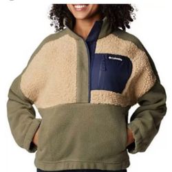 Columbia Ladies Relaxed Fit Sherpa Fleece Pullover 