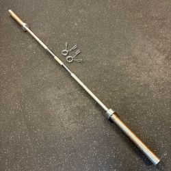 7ft 45lb 2” Olympic Weight Lifting Barbell (clamps included)