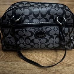 Vintage Coach Peyton Satchel. Black And Grey