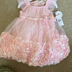 Adorable Pink Dress For Baby Girl 
