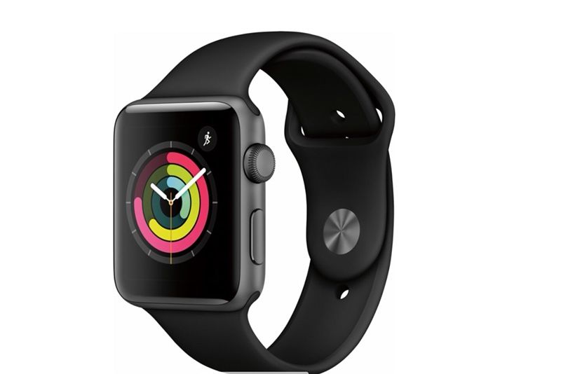 Apple Watch Series 2 42mm Space Gray Aluminum Case Black Sport Band - Space Gray Aluminum