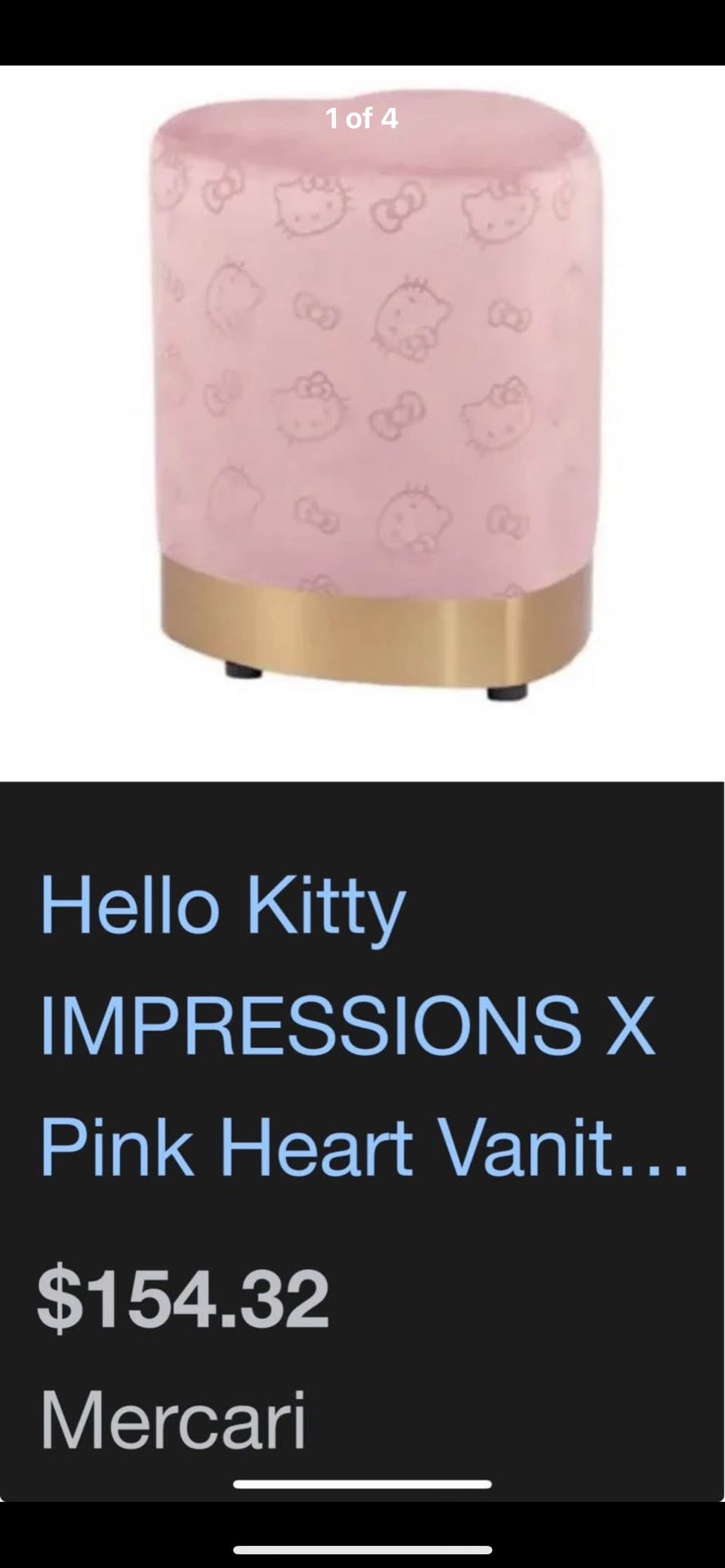hello kitty vanity stool