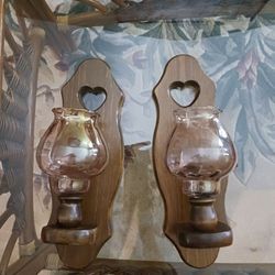 Wood Candle Sconces