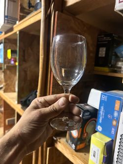 13 small new wine glasses