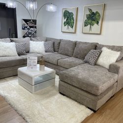 Brand New Comfy XL sectional With Pillows! 