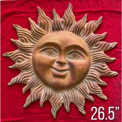 Sun Face Wall Plaque 26.5 Inch