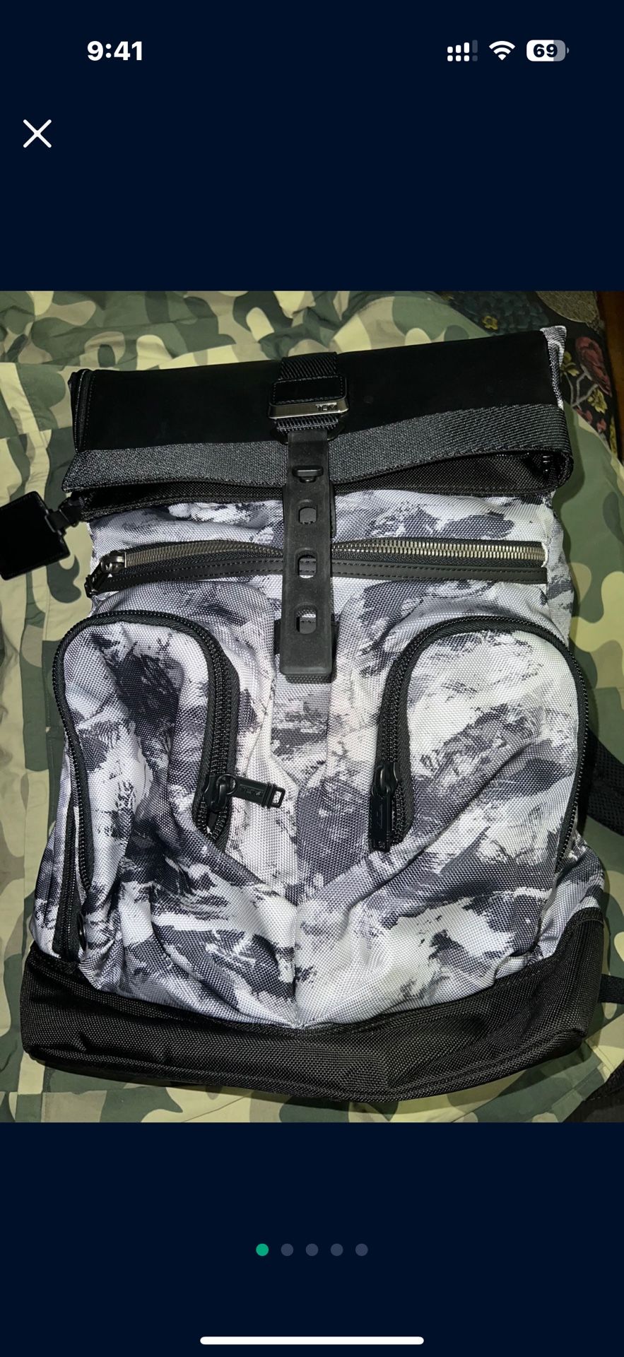 Tumi Alfa Bravo London Roll Top Backpack   