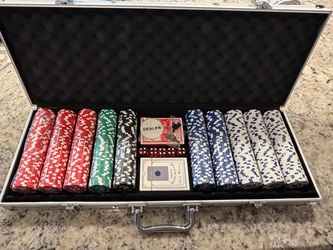 Poker Chip Set with Aluminum Carrying Case