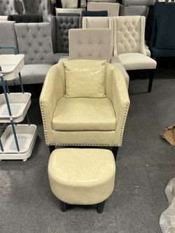 Cozy Sofa Chair Couch With Ottoman     