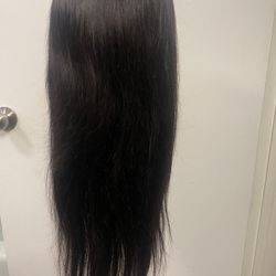 24” 1b Natural Black 4x4 Lace Wig