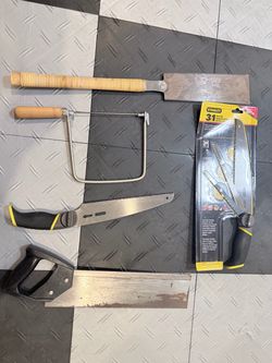 Stanley Hand Saw Set + Woodworking Saws – 7 Piece Tool Lot