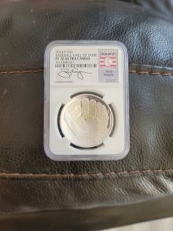 2014 Tony Gwynn Autographed Silver Dollar Pf70 Ultra Cameo