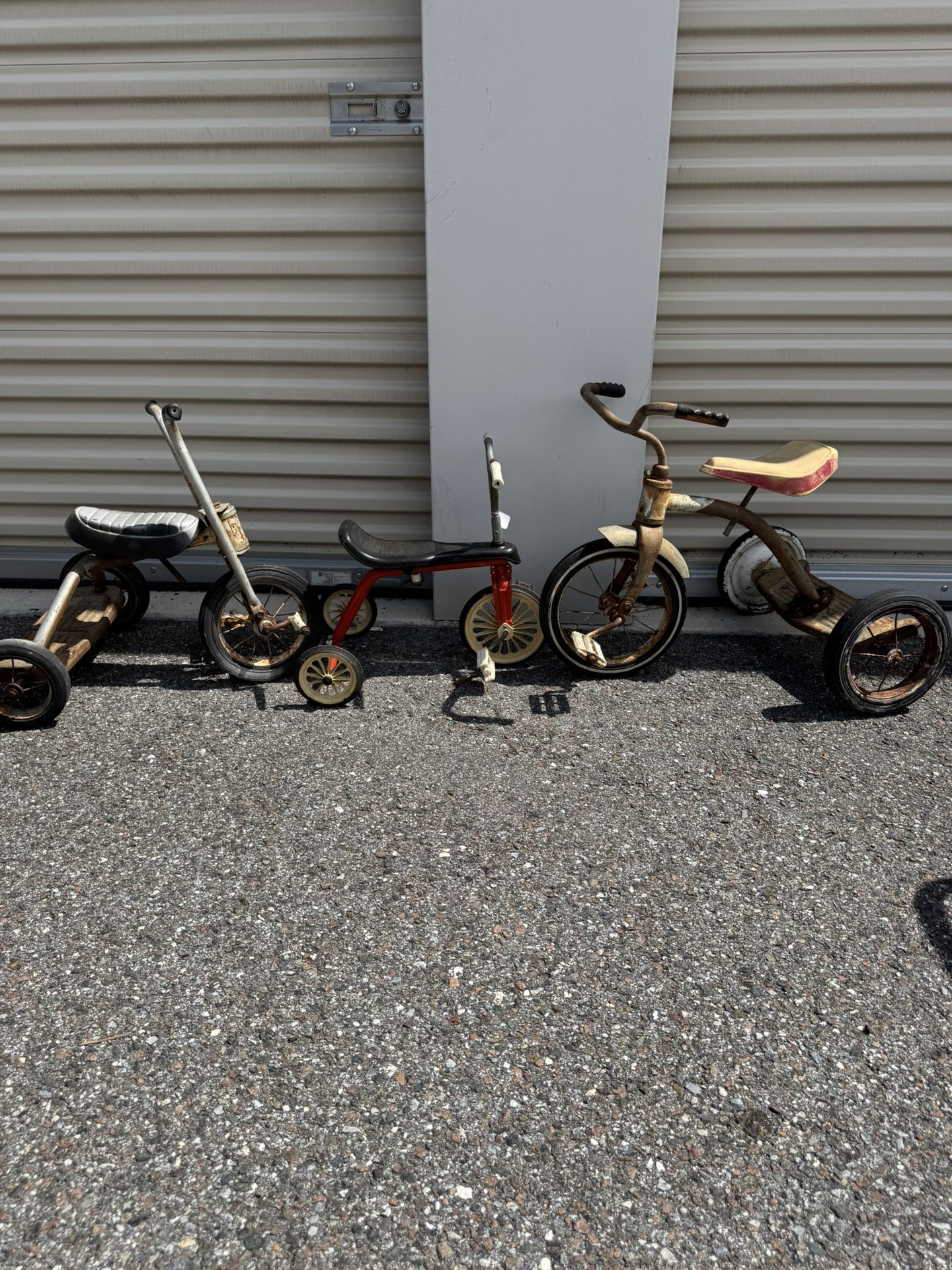 Weight Bench And Weights Also Three Classic Tricycles