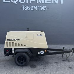 2016 185 CFM Portable Doosan Diesel Air Compressor | Kubota Engine