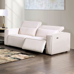 White Boucle Reclining Loveseat - Free Delivery ✅ New White Boucle Loveseat Recliner 
