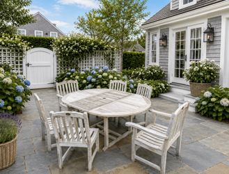 Teak table with 6 chairs