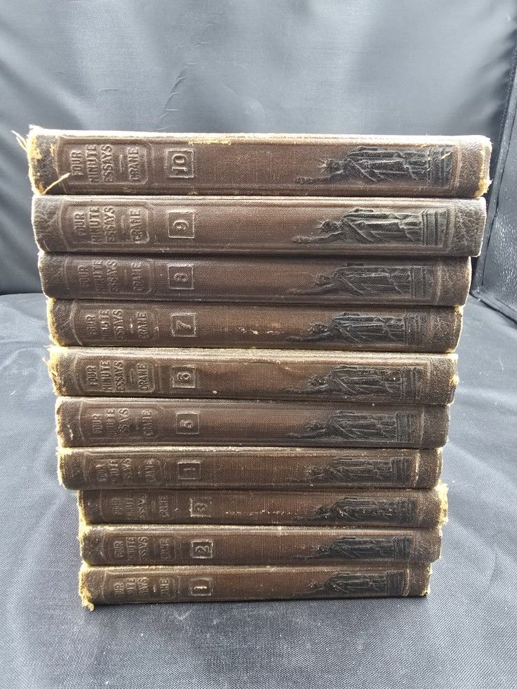 📚 Antique 10-Volume Set – Four Minute Essays by Dr. Frank Crane (1919) 1st Edition – Complete Collection!