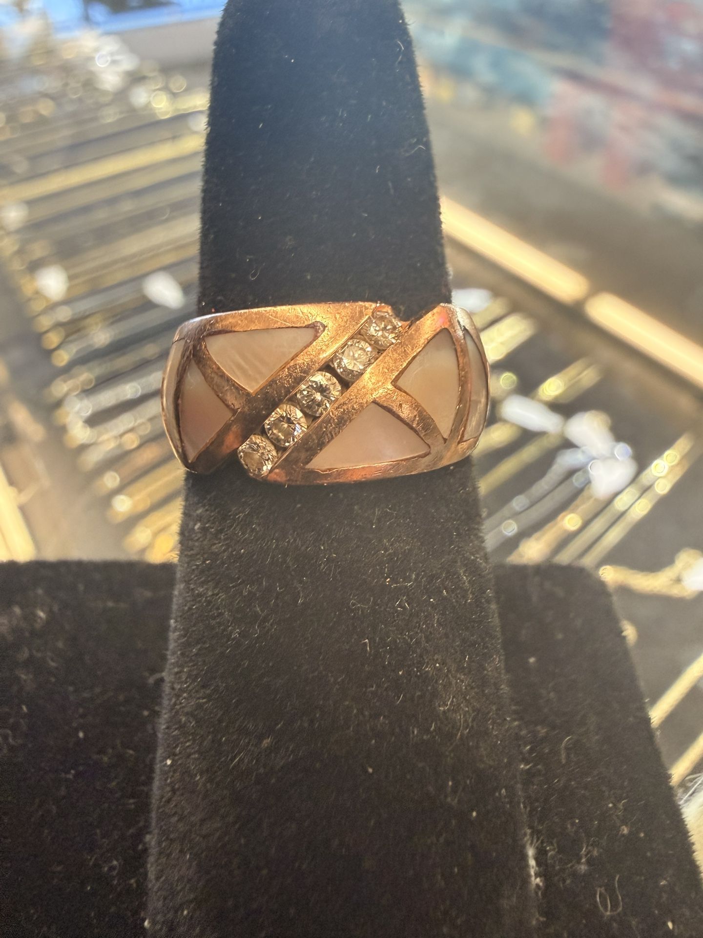 14KT Rose Gold Ring W/ Natural Diamonds 41547-2
