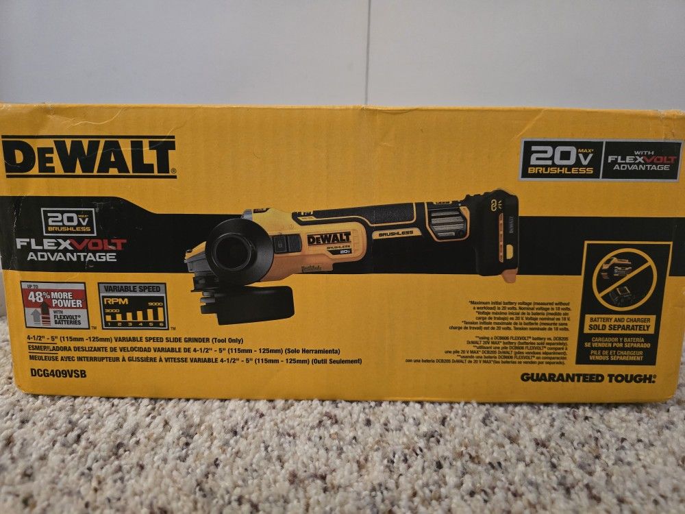 DEWALT 20V Cordless 5 in. Variable Speed Angle Grinder with FLEXVOLT Advantage