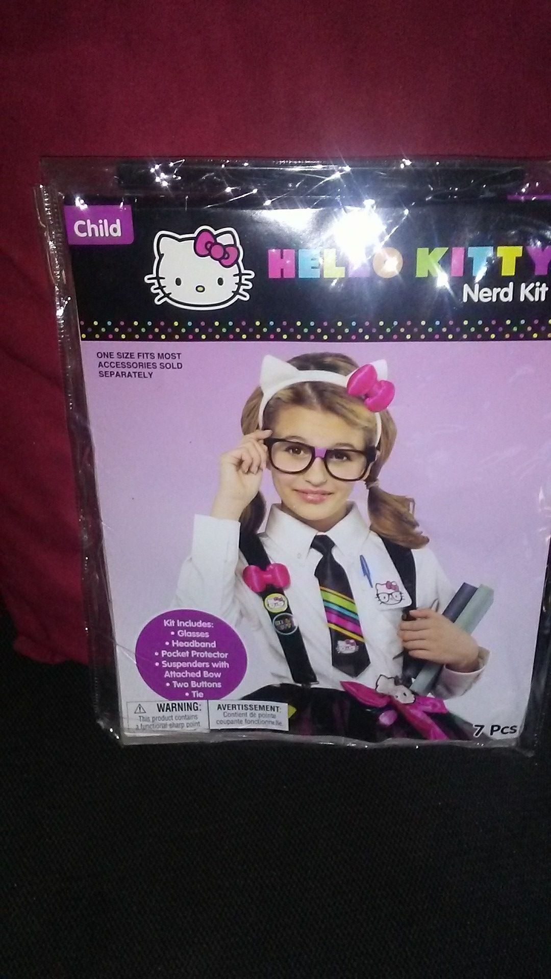 Hello Kitty nerd kid costume child