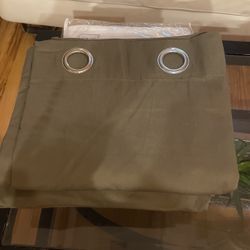 IKEA Olive Room darkening curtains  57” x 98”