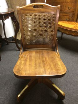 Antique Cane Office Chair