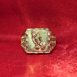 10k Gold Praying Hand Ring