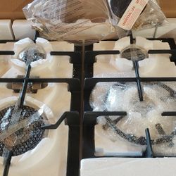 24 In Gas Cooktop LP Propane Convertible  4 Burners Stainless Steel 