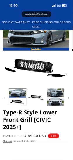 Type r style upper and lower grille
