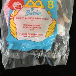 2000 Barbie Rainbow Horse Figure McDonald Happy Meal Toy #8 Sealed Collectible