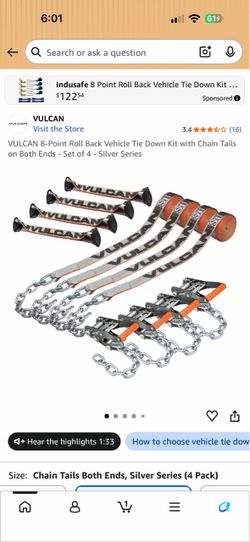 Vulcan 8-Point Roll Back Vehicle Tie Down Kit