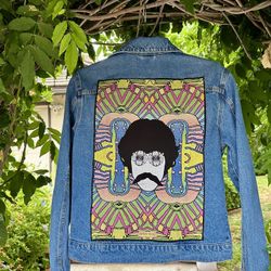 Hudson Enhanced "Peter Max" Unisex Jean Jacket-"For The Artist in you-Groovy"-Medium 