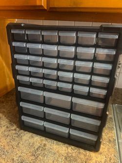 39 drawer organized cabinet