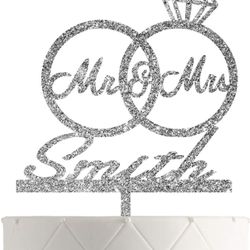 Personalized  Mr And Mrs Cake Topper - Many Colors Available 